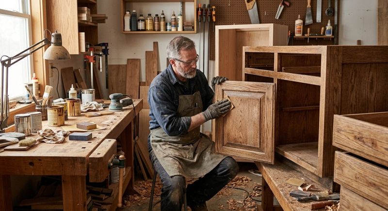 Oak Cabinet Refinishing in Dayton, OH
